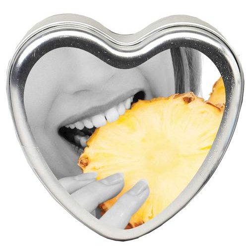 Earthly Body Sun Touched Edible Candle - Heart Tin 4.7 Oz-Setting The Mood-Earthly Body-Pineapple-Slightly Legal Toys