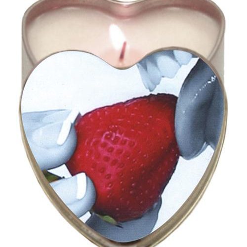 Earthly Body Sun Touched Edible Candle - Heart Tin 4.7 Oz-Setting The Mood-Earthly Body-Strawberry-Slightly Legal Toys