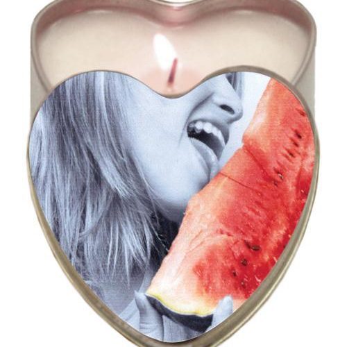 Earthly Body Sun Touched Edible Candle - Heart Tin 4.7 Oz-Setting The Mood-Earthly Body-Watermelon-Slightly Legal Toys