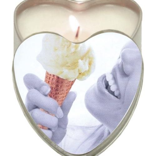 Earthly Body Sun Touched Edible Candle - Heart Tin 4.7 Oz-Setting The Mood-Earthly Body-Vanilla-Slightly Legal Toys