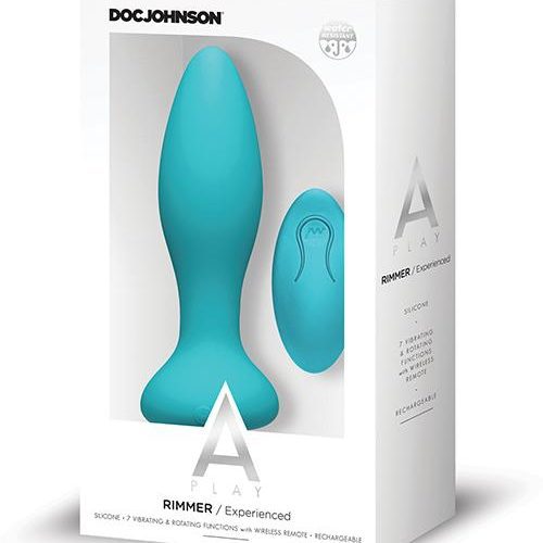 A-Play Rimmer Experienced Rechargeable Silicone Anal Plug w/Remote - Slightly Legal Toys - A-Play Rimmer Experienced Rechargeable Silicone Anal Plug w/Remote abs_plastic, BK - Black, Butt Plugs - Rechargeable, silicone Doc Johnson