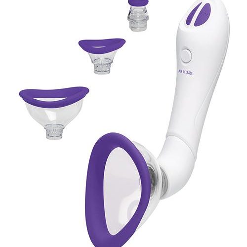 Bloom Intimate Body Pump Automatic Vibrating Rechargeable - Slightly Legal Toys - Bloom Intimate Body Pump Automatic Vibrating Rechargeable abs_plastic, Female Pumps, silicone, WH - White Doc Johnson