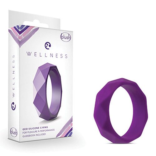 Blush Wellness Geo C Ring - Slightly Legal Toys - Blush Wellness Geo C Ring Cockrings & Lassos, PR - Purple, prolong, silicone Blush Novelties