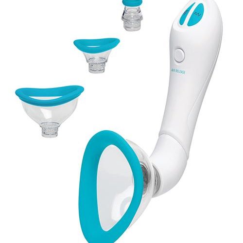 Bloom Intimate Body Pump Automatic Vibrating Rechargeable - Slightly Legal Toys - Bloom Intimate Body Pump Automatic Vibrating Rechargeable abs_plastic, Female Pumps, silicone, WH - White Doc Johnson