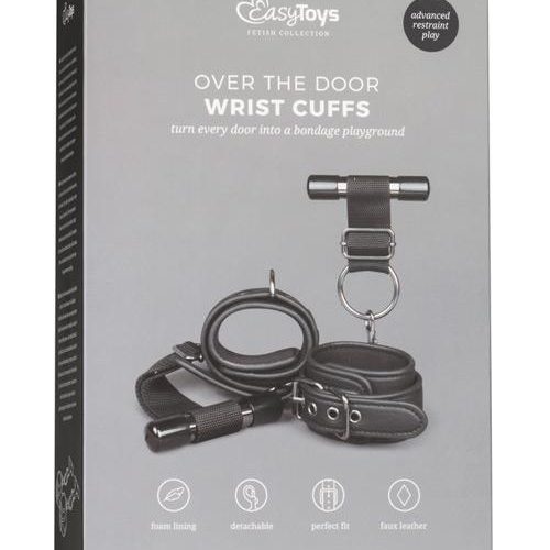 Easy Toys Over The Door Wrist Cuffs - Black - Slightly Legal Toys - Easy Toys Over The Door Wrist Cuffs - Black BK - Black, Hand Or Wrist Cuffs Edc Internet Bv