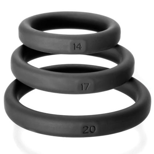 Perfect Fit Xact Fit 3 Ring Kit S - XL - Slightly Legal Toys - Perfect Fit Xact Fit 3 Ring Kit S - XL Cockrings & Lassos, silicone Perfect Fit Brand