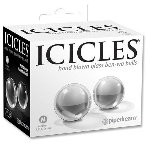 Icicles Hand Blown Glass Ben-Wa Balls-Stimulators-Pipedream Products-Medium - Icicles No. 42-Slightly Legal Toys