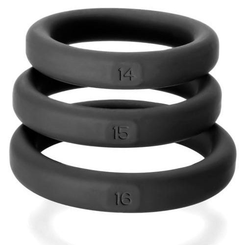 Perfect Fit Xact Fit 3 Ring Kit S - XL - Slightly Legal Toys - Perfect Fit Xact Fit 3 Ring Kit S - XL Cockrings & Lassos, silicone Perfect Fit Brand