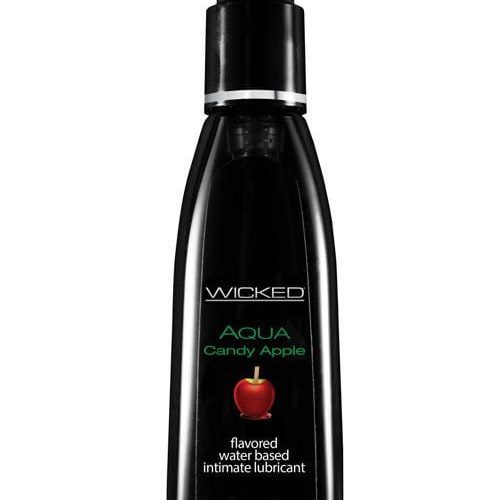 Wicked Sensual Care Aqua Waterbased Lubricant - Flavors-Lubricants-Wicked Sensual Care-Candy Apple-4 Oz-Slightly Legal Toys